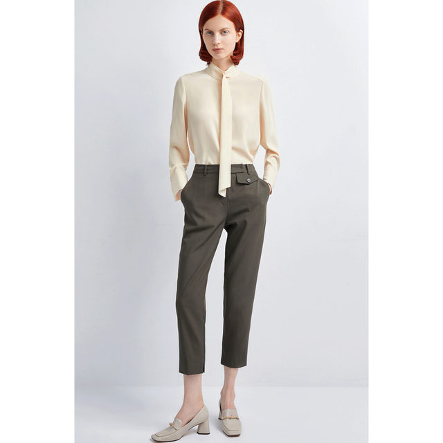 Insun Eunshang Autumn Small Foot Cap Bag Nine-point Suit Pants