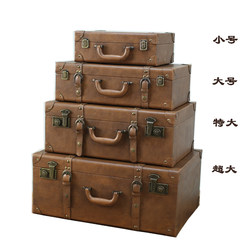 Vintage-Style Suitcase from the Republic of China Era, Model House Photography Prop Box, Bedroom, Living Room, Window Display, Storage Ornament Suitcase