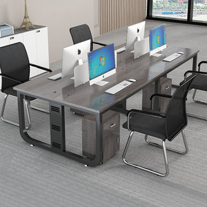 
Desk worker positions 4, 4, 6 and 6 worker positions, simple and modern office desk and chair combination set for company employees