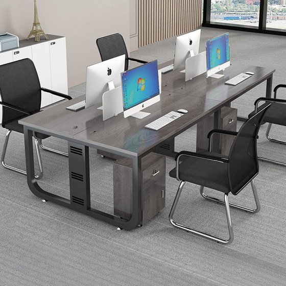 
Desk worker positions 4, 4, 6 and 6 worker positions, simple and modern office desk and chair combination set for company employees