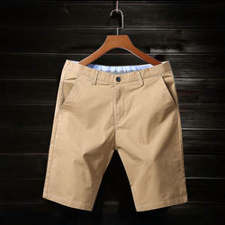 Summer Casual Shorts for Men, Five-Point Shorts, Thin Summer Style, Stretchy Pure Cotton, Korean Style Trendy Belt, Five-Point Mid-Length Shorts
