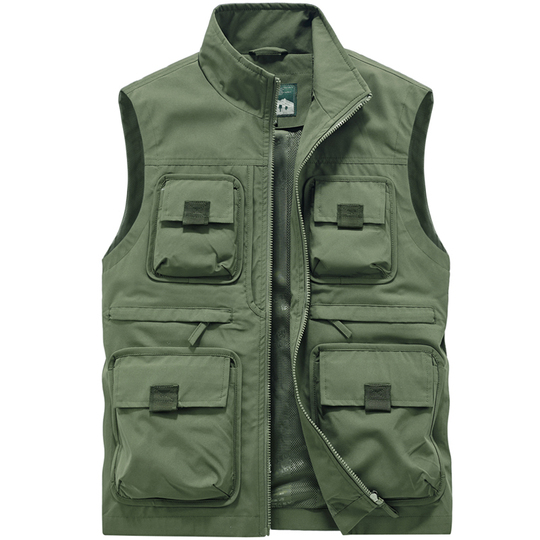 Bonchase Men's Multi-Pocket Work Vest - Spring/Fall - Quick-Drying