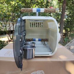 Pet Airline Crate, Large Pet Carrier, Special Luggage for Airplane Shipping, Space Capsule Bird and Cat Cage, Portable for Travel