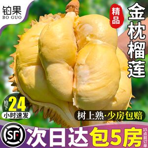 SF Express 10*0.5kg Thai Golden Pillow Durian Fresh Fruit Free Shipping Season Whole Box Maoshan Shell One Whole Big Fruit Sweet