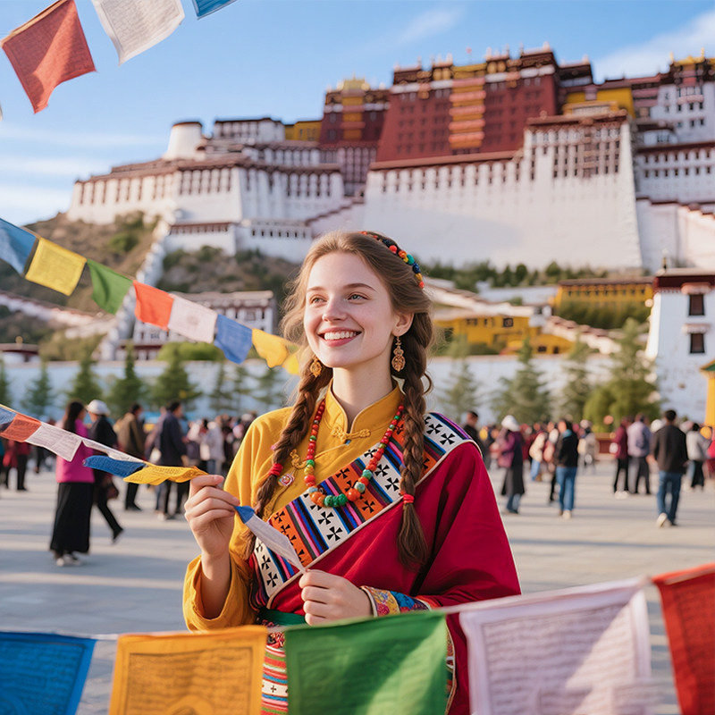 外賓西藏旅游外國人台灣人拉薩林芝羊湖冰川日喀则珠峰7日游