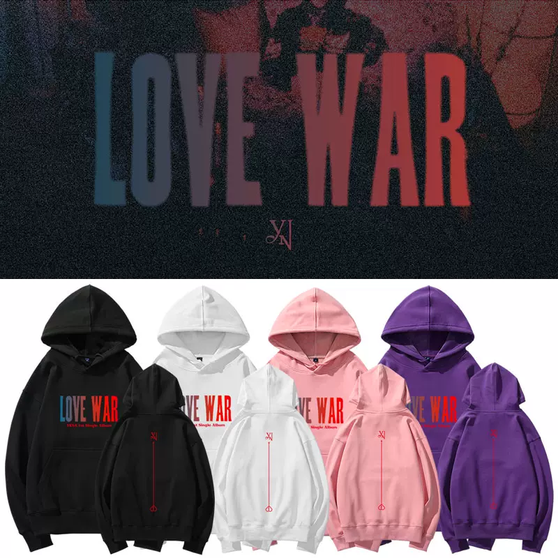 IZONE崔叡娜YENA专LoveWar周边同款卫衣打歌服加绒薄套头