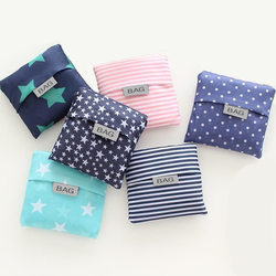 Fashionable Square Eco-Friendly Shopping Bag Japanese Square Printed Oxford Cloth Foldable Shopping Bag Bagcu