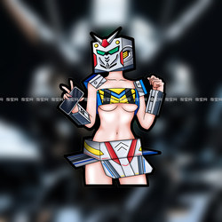 Gundam Beauty Reflective Car Stickers Motorcycle Stickers Scratch Cover Waterproof Car Stickers Case Decoration Stickers