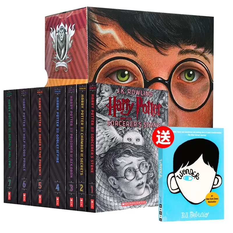 哈利波特英语原版 harry potter box set 1-7 英文原版小说全套盒装全集美国版J. K.  Rowling罗琳第一到第七初高中读物图书籍-Taobao