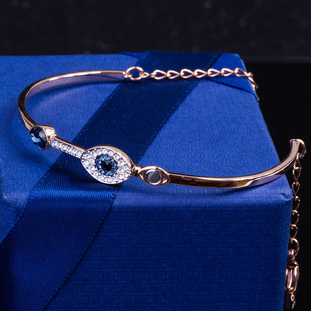 Swarovski/Swarovski Bracelet Rose Gold Devil's Eye Crystal