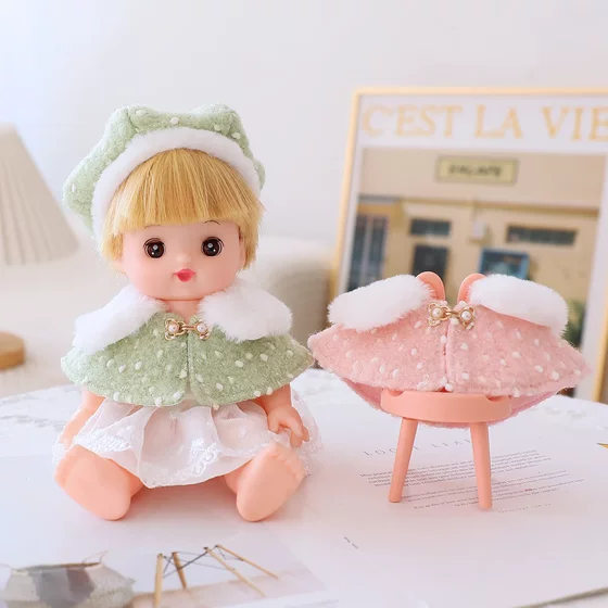 
26 cm Milu doll clothes, hood, small fragrance suit accessories, baby girl play house toys, dressing practice