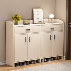 Cream White Shoe Cabinet for Home Entrance, Large Capacity, 2024 New Popular Model, Entryway, Balcony, Indoor Simple Shoe Rack