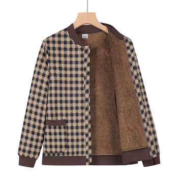 Mom round neck thin casual short jacket
