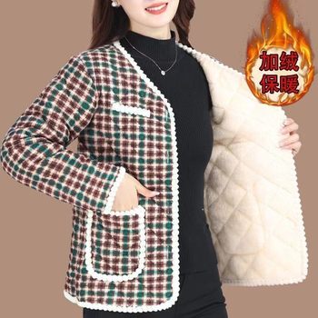 
Fleece warm cotton outer wear fashionable jacket for young and middle-aged people