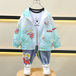 Ultraman Clothing Boys' Sun Protection Clothing 2024 New Outdoor Clothing Cool and Stylish Summer Thin Clothing Beach Wear