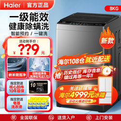 Haier 8kg 10kg Fully Automatic Washing Machine for Home Use, Direct Drive, Inverter, 12kg, First-Class Energy Efficiency, Pulsator, Suitable for Rental Apartments