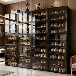 Shoe Cabinet Storage Cabinet for Home Entrance Shoe Storage Magic New Model Integrated Wall-Mounted Shoe Rack Transparent Shoe Box Storage Box