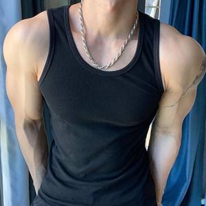 Summer American Light Sports Fitness Thread Workers Vest Male Running Training Elastic Sleeping Sweat and breathable