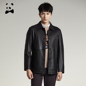 
CANUDILO/Canudilu deerskin lapel business casual leather jacket for men