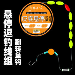 Hovering Fishing Rig with Seven-Star Float, No-Tune Float Genuine Set, Traditional Fishing Flip Single Hook Rig, Reverse Bottom Fishing Line Set