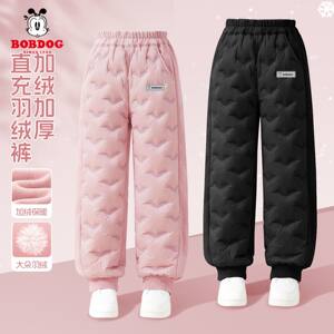 
Babudou children's clothing girls thickened down pants 2026 new children's black cotton pants school uniform artifact to keep out the cold winter clothing