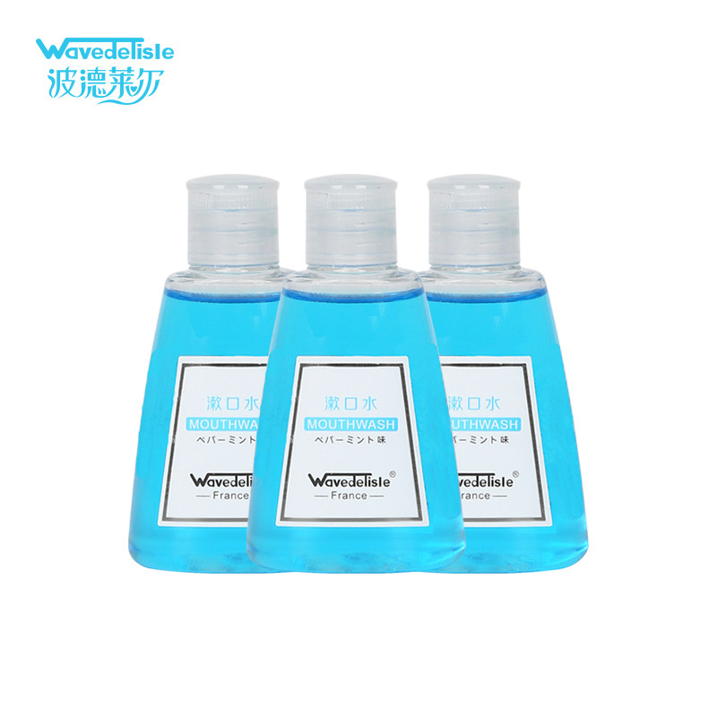 WAVEDELISLE 보들레르 허브 구강청정제 구취 및 치아 얼룩 제거 미니 여행용 휴대용 45ML*3-