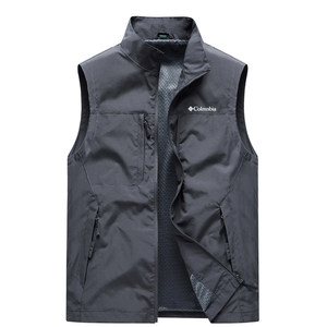 
2025 Columbia Outdoor Vest Men's Spring and Autumn Casual Thin Vest Fishing Photography Waistcoat Vest Work Jacket