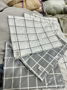 Modern simple waterproof and oil-proof tablecloth versatile plaid rectangular tablecloth kitchen table cover clearance sale