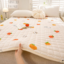 2025 New Milk Velvet Mattress Protector Anti-Slip Bed Pad Student Mat Machine Washable