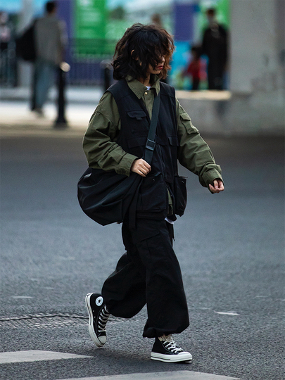 Afishstay Japanese Multi-Pocket Work Vest - Unisex Loose Fit