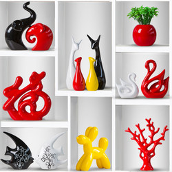 Modern Minimalist Creative Swan Ornaments Home Decorations Living Room Wine Cabinet Tv Cabinet Ceramic Ornaments Small Ornaments