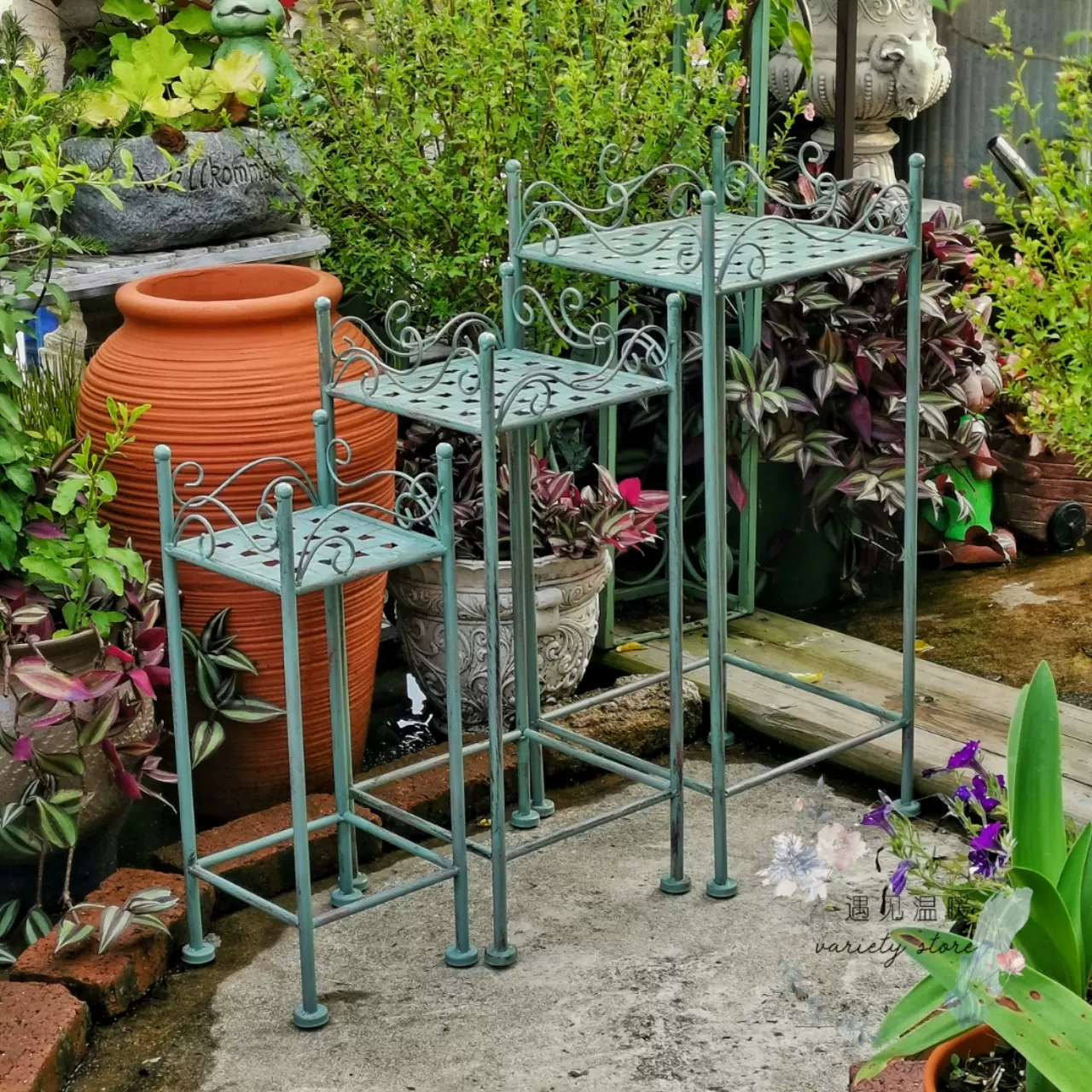 绿萝花架家用阳台置物架客厅铁艺花盆架多肉花架子多层室内