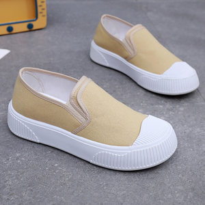 
Internet celebrity canvas shoes for women in spring and summer thickened wear-resistant round toe casual women's shoes comfortable and versatile one-foot old Beijing cloth shoes