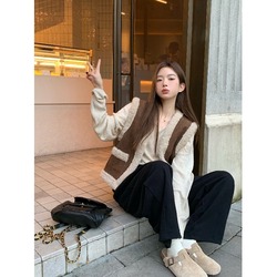 Maillard Wears Fur One-piece Lamb Wool Vest Jacket For Women 2023 Autumn And Winter New Layered Top
