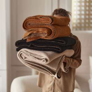 Type A half-edge plush blanket Nordic retro sofa cover blanket soft and waxy machine washable shawl leisure blanket car nap blanket