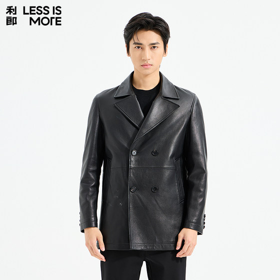 
[Texture leather] Lilang Youth Business Mall same style genuine leather jacket 2025 winter men's light luxury jacket