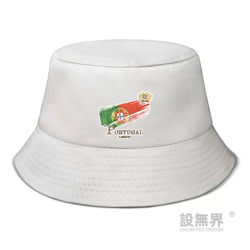 葡萄牙里斯本国旗标志渔夫帽男女帽子户外夏季太阳帽0010设无界