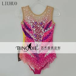 Liuhuo Artistic Gymnastics Suit Cheerleading Competition Clothing Competitive Gymnastics Performance Clothing for Girls and Kidsren Pink Bd7246