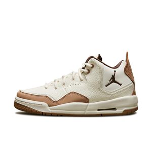 
Jordan children's basketball shoes, non-slip, shock-absorbing and wear-resistant, white, round toe, autumn, summer, spring and winter, mid-top