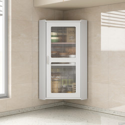 Kitchen Storage Rack, Spice Rack, Multifunctional Storage Cabinet, Small Wall Cabinet, Corner Wall-Mounted Hanging Cabinet, No Drilling Required