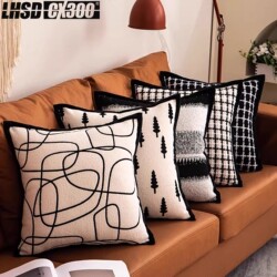 Light Luxury Nordic Style Living Room Sofa Cushion Backrest Pad Model Room Bedroom Headboard Cushion Cover Bay Window Sill Pillow