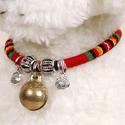 Dog Bell Collar Pet Supplies Teddy Dog Bell Special Collar for Small and Medium-Sized Dogs Copper Bell Cat Collar