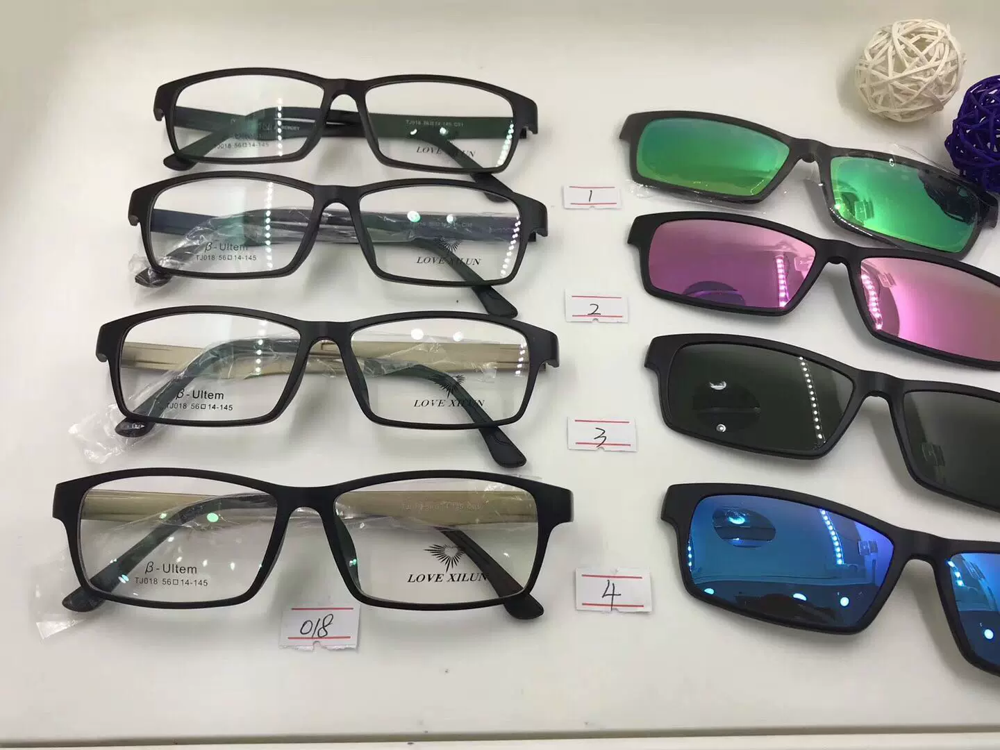 TJ003 TJ018眼镜镜两用夹片墨镜近视镜双用塑钢ultem-Taobao