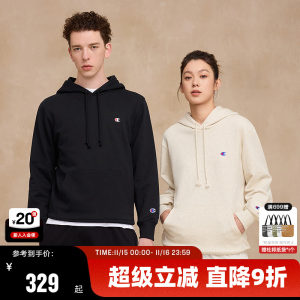 Champion冠军连帽卫衣男25秋季新款套头上衣女时尚休闲刺绣潮牌