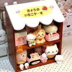 Dormitory Desktop Storage Organizer, Multi-Layer Cosmetic Storage Solution, Figurine Display Cabinet Made of Solid Wood