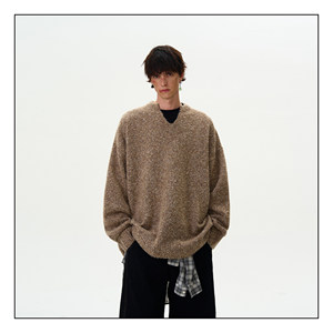 
MADWITCH American retro blended sweater sweater men and women loose lazy atmosphere couple knitted sweater