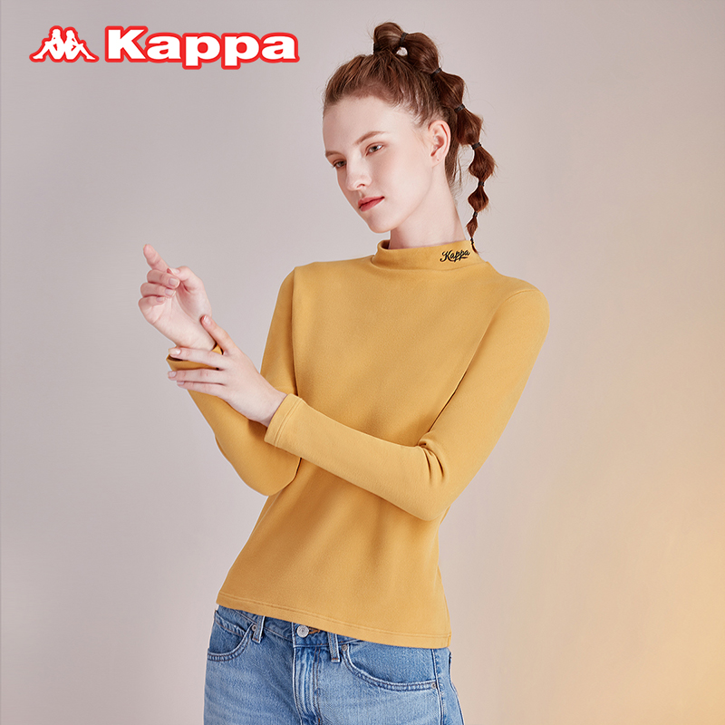 kappa 背靠背 2022年秋季新款 女式小高领植绒无痕保暖修身打底衫 天猫优惠券折后￥69包邮（￥99-30）多色可选