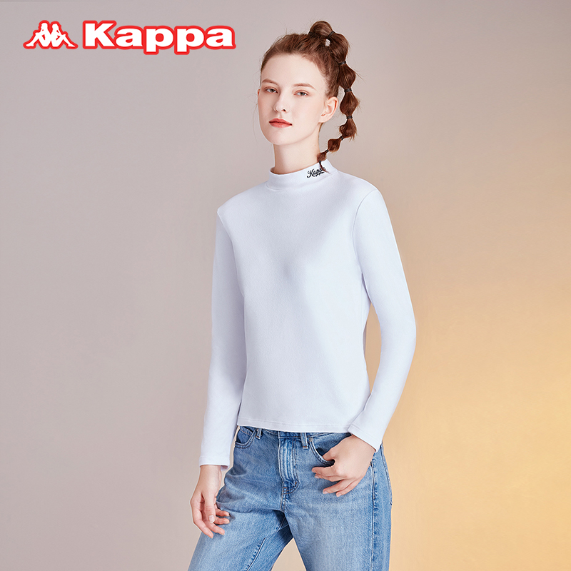 kappa 背靠背 2022年秋季新款 女式小高领植绒无痕保暖修身打底衫 天猫优惠券折后￥69包邮（￥99-30）多色可选