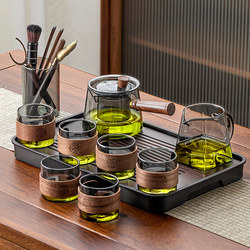 Glass Tea Set for Home Use, Tea Tray for Office and Living Room, Tea Drinking and Entertaining, Kung Fu Tea Cups, 2025 New Model Teapot