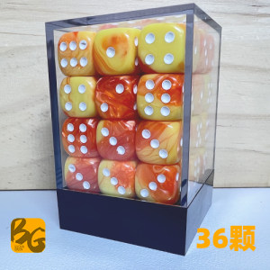 
[Board Game Stew] Marble Series Red and Yellow 36 Dice Warhammer Magic: The Gathering Battle Board Game